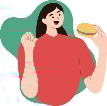 National Hamburger Day Illustration with Flat Design vector