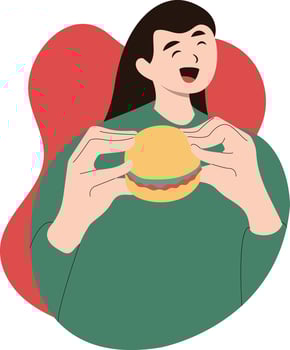 National Hamburger Day Illustration Isolated on White Background. vector