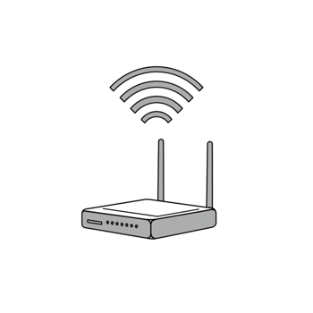 Wireless router setup and signal enhancement home office technology image modern environment close-up view connectivity concept png