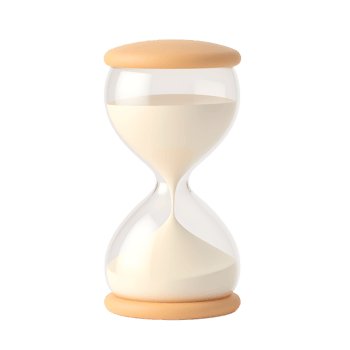 Elegant Hourglass Sand Timer Design Element png