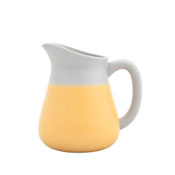 Stylish Two-Tone Cream Pitcher for Coffee or Tea png