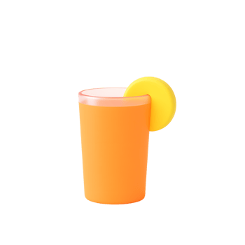 Refreshing Orange Juice Drink with Lemon Slice png