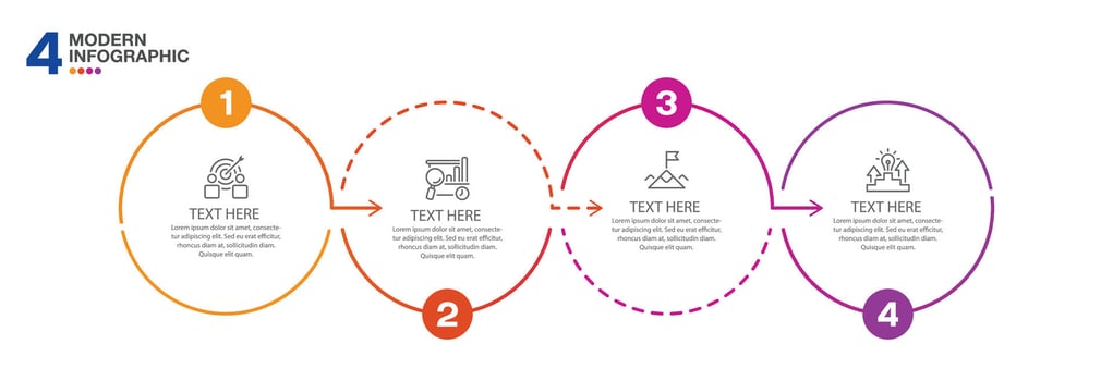 Infographic 4 options or steps. vector