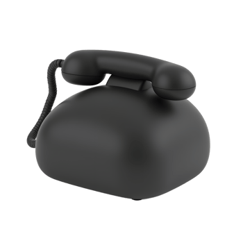 Classic Black Rotary Phone Retro Design Home Decor png