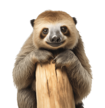 Cute Sloth Isolated on Transparent Background png