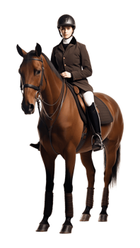 Jockey on Horse Isolated on Transparent Background png