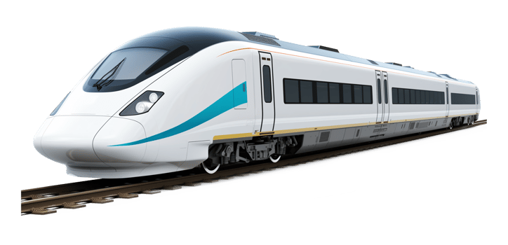 Modern Bullet Train Isolated on Transparent Background png