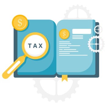 tax bookkeeping, report and financial illustrations vector