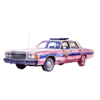 Pink Police Cruiser Classic American Car Design png