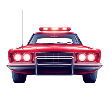Classic Red Emergency Vehicle Front View png