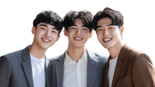 Three Smiling Young Men Wearing Smart Casual Jackets png