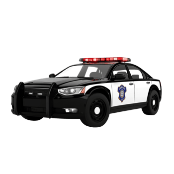 Black and White Police Car Patrol Vehicle png