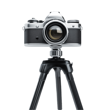 Modern Camera on Stabilizer on Transparent Background png