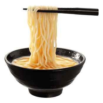 Majestic Hiroshima style Tsukemen Noodles in a Bowl with Chopsticks png