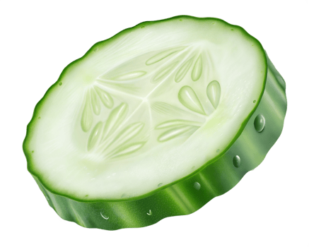 Fresh Green Cucumber Slice, Refreshing Vegetable On Transparent Background png