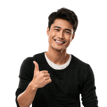 A man giving the thumbs up sign png