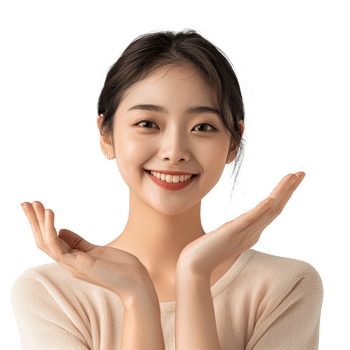 A woman with her hands up in the air png