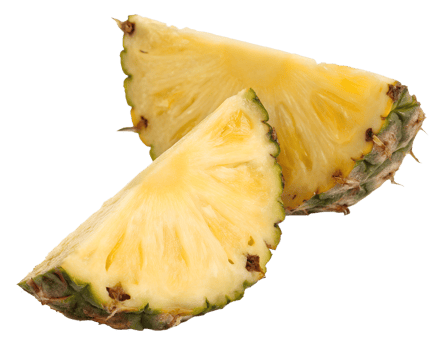 Fresh pineapple slice, tropical fruit close-up, juicy and vibrant texture png