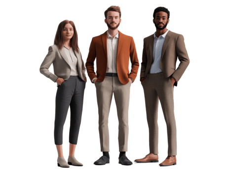 Diverse Business Professionals Standing Together png