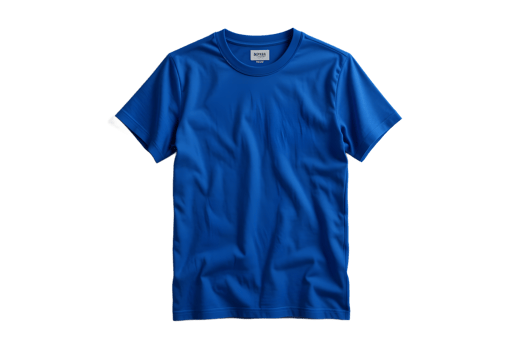Mockup of a blank blue t shirt with front and back views. png