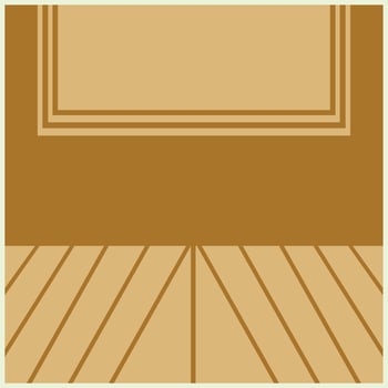 Background with wooden floor and frame. illustration in retro style. graphic design element of a room design with a soft and calm brown nuance. Illustration of a prayer room vector