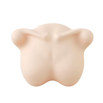 Abstract Beige 3D Render of a Smooth Form png