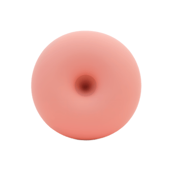 Abstract Pink Sphere with Central Hole 3D Render png