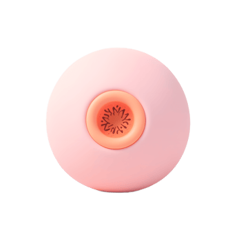 Pink Sphere with Orange Center Abstract Art png