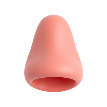 Realistic 3D Render of a Pink Nose png