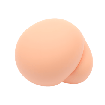 Peach Colored Abstract Sculptures Smooth 3D Render png