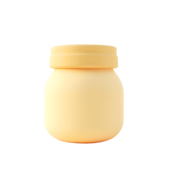 Pastel Yellow Jar Mockup Product Packaging Design png