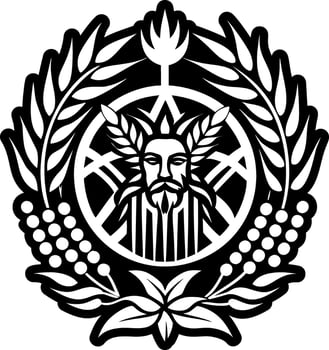 A solid style icon of harvest god symbol vector