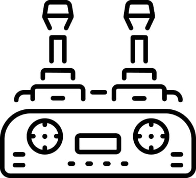 A line style icon of gaming joystick vector