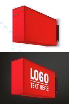 Light box sign for decoration vector