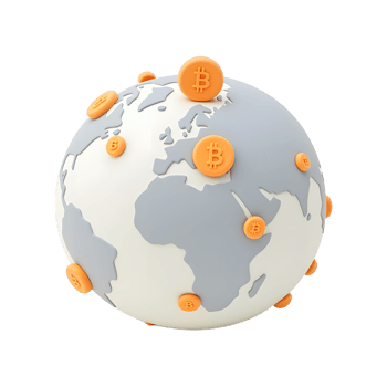 Global Bitcoin Cryptocurrency Network Illustration png