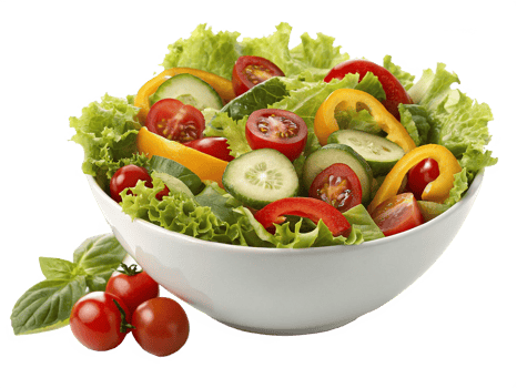 Fresh Garden Salad Bowl Tomatoes, Cucumbers, Peppers, Lettuce png