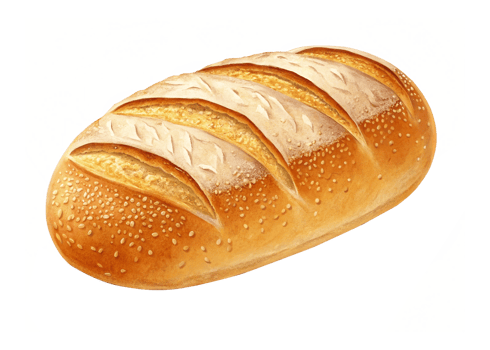 Golden Crusty Artisan Loaf Bread, Bakery Fresh, Delicious png