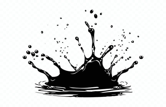 Water Splash Silhouette Clipart vector
