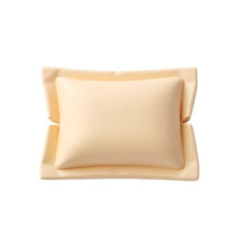 Soft Beige Pillow Mockup Isolated on White Background png