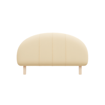 Modern Beige Half-Round Upholstered Headboard for Bedroom png