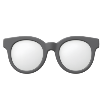 Stylish Gray Round Eyeglasses Modern Frames Prescription Glasses png