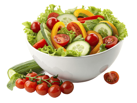 Fresh Vegetable Salad Bowl Tomatoes, Cucumbers, Peppers, Lettuce png