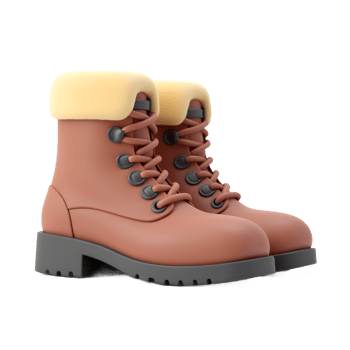 Cozy Brown Winter Boots with Fur Trim Perfect for Cold Weather png