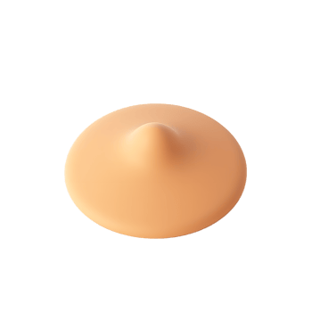 Abstract Peach Dome Shape 3D Render Minimalist Design png