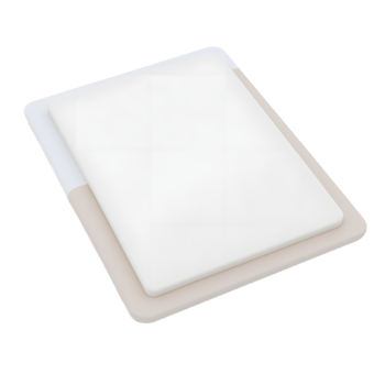 Blank Beige and White Rectangle Mockup for Design png