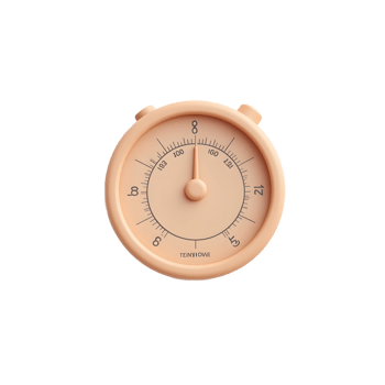 Stylish Peach Analog Timer for Home Decor and Kitchen png