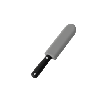 Silicone Baking Spatula with Black Handle for Easy Cake Frosting png