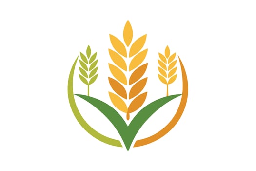 Simple wheat logo design, perfect for agricultural businesses. vector