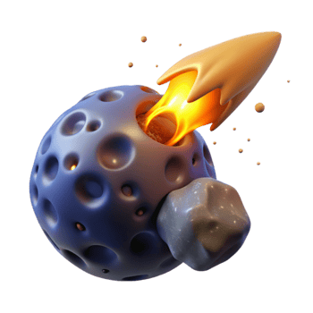 Comet Impact Celestial Collision Simulation png