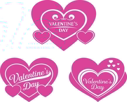 Pink Heart Valentine's Day Clipart Graphics Silhouette vector